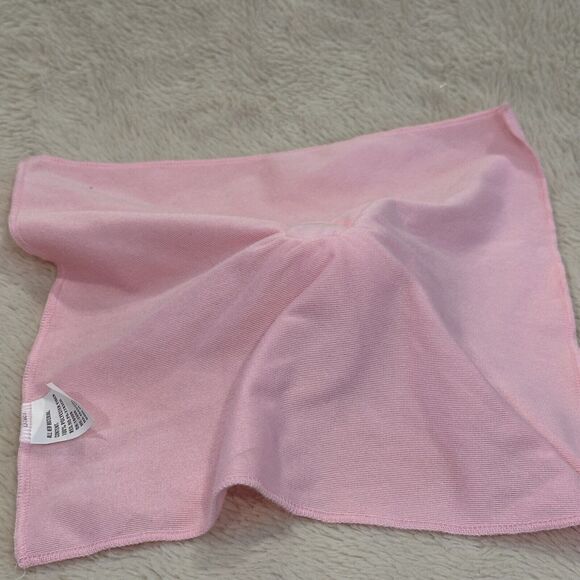 Small Pink White Fox Girls Baby Lovey 11” Plush Security Blanket Toy - Picture 4 of 6